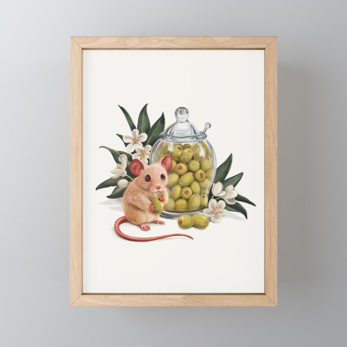 Yummy olives Framed Mini Art Print