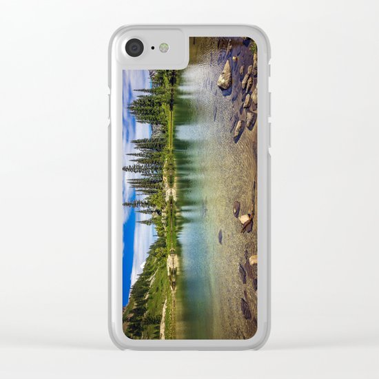Mountain Lake in the Mt Rainier National Park Clear iPhone Case