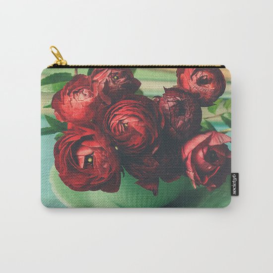 Books and Flowers Carry-All Pouch