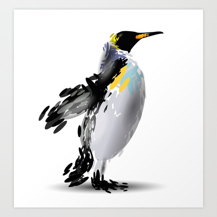 Abstract Illustration Of A Penguin Art Print By Artono Society6
