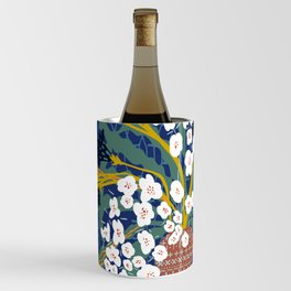 Matisse Flower Vase modern Illustration denim Wine Chiller