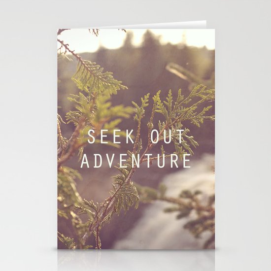 seek out adventure. Stationery Cards