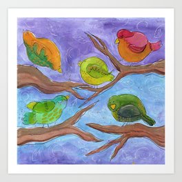 Birds in the Branches Art Print