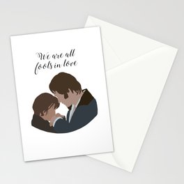 Pride and Prejudice We are all fools in love Stationery Card