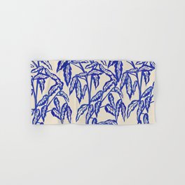 Minimal Blue Plant Hand & Bath Towel