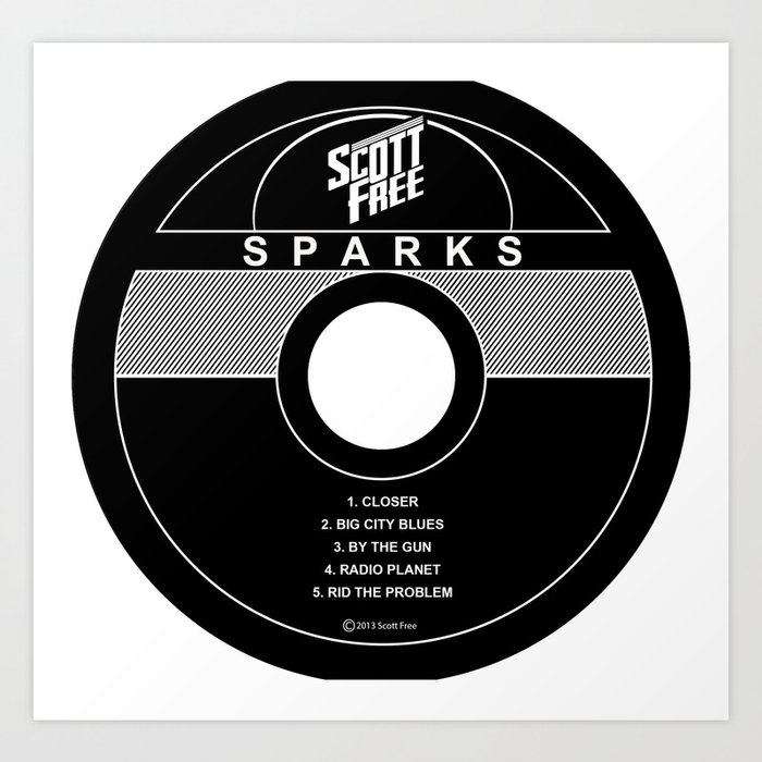 Scott Free Sparks EP record label Art Print