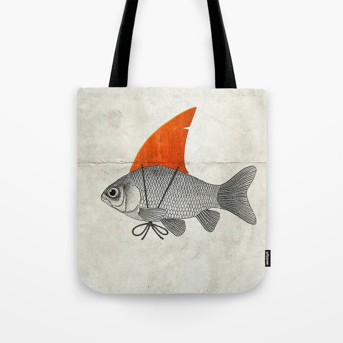 Goldfish with a Shark Fin Tote Bag
