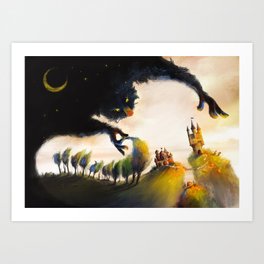 Night taking over the kingdom Art Print