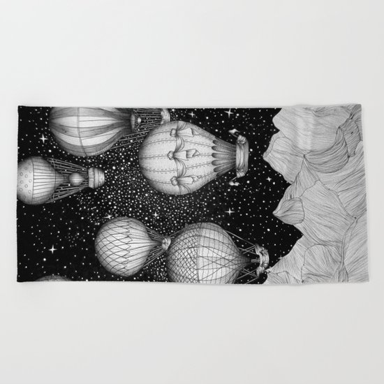 Night Flight Beach Towel