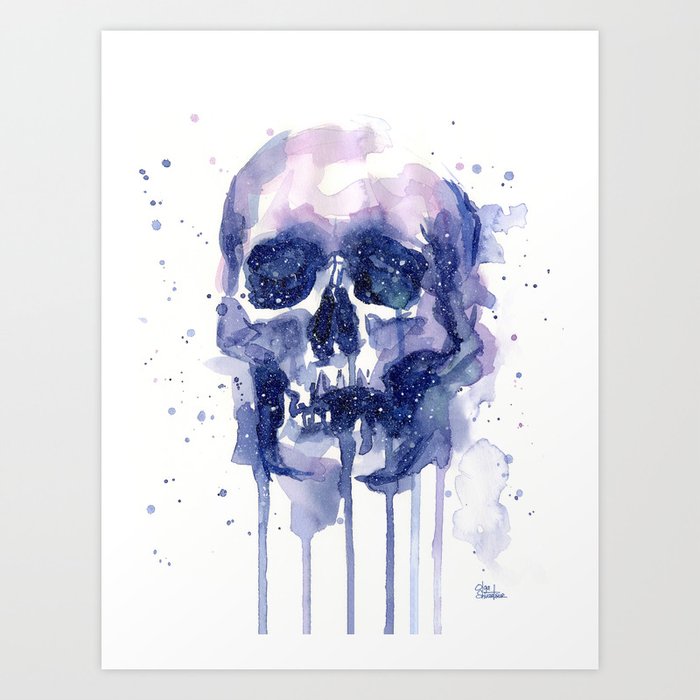Galaxy Skull Art Print