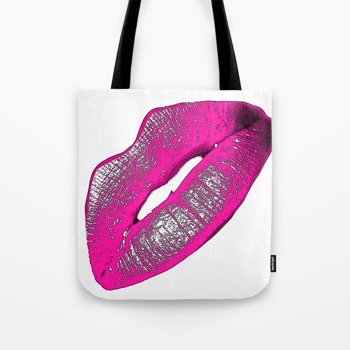 Tricky Pink Lips Tote Bag By Hidbdesigns Tricky Pink Lips Tote Bag By Hidbdesigns