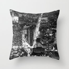 New York City Black and White Throw Pillow