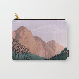 Zion National Park, Utah, USA Illustrated National Parks Carry-All Pouch | Hiking, Arizona, Park, Travel, Mountain, Arches, Utah, Mountains, Vintage, Painting 