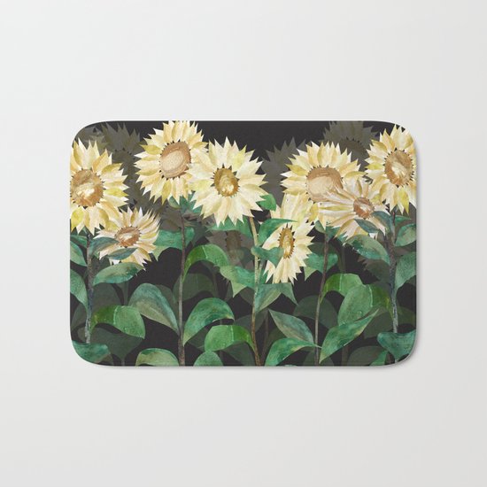 Sunflower Field Bath Mat
