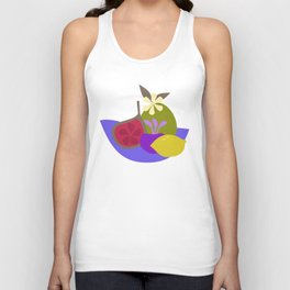 Bowl of Fruit and Flowers Still Life Unisex Tank Top