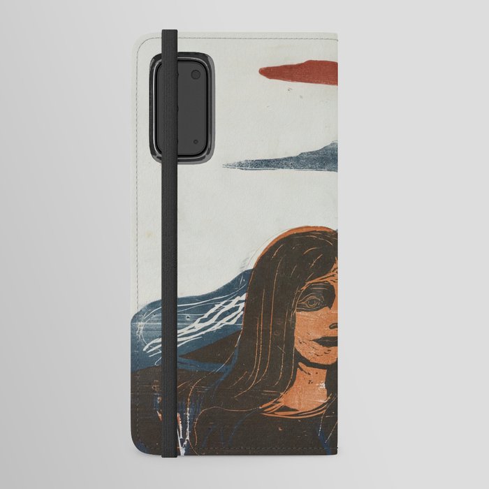 Girl's Head against the Shore - Edvard Munch, 1899 Android Wallet Case