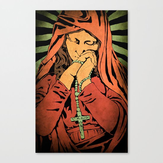 Virgin Mary (In color) Canvas Print