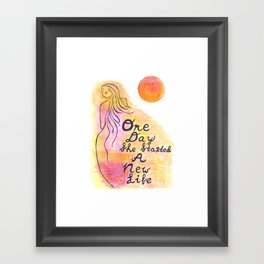 One Day She Started a New Life Framed Art Print