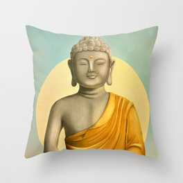 Gold Buddha Throw Pillow