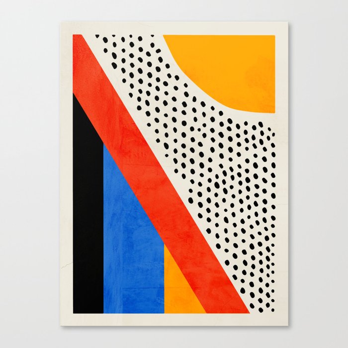 Mid Century Abstract Landscape Canvas Print