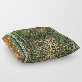 Weeping Willow Antique Bijar Persian Rug Print Floor Pillow