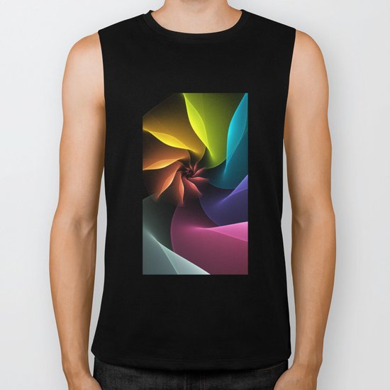Spiral Flower Biker Tank