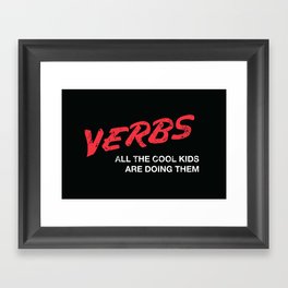 VERBS Framed Art Print