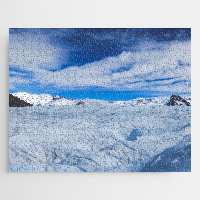 Argentina Photography - Snowy Mountains In The Southern Parts Of Argentina Jigsaw Puzzle