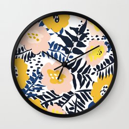 Outdoor: florals matching to design for a happy life Wall Clock