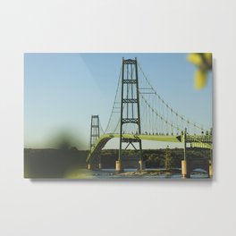 Narrow Bridge Metal Print | Bridges, Sky, Photo, Mainecoast, Stonington, Color, Bluesky, Water, Maine, Green 