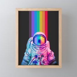 Astronaut on the Rainbow Framed Mini Art Print