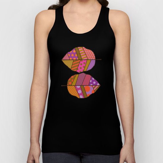 Autumn Leaves (Patterned Leaf Patchwork) Unisex Tank Top