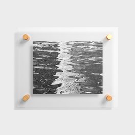 Black and White Abstract Ocean Reflections Floating Acrylic Print