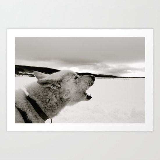 Calling Out B&W Art Print