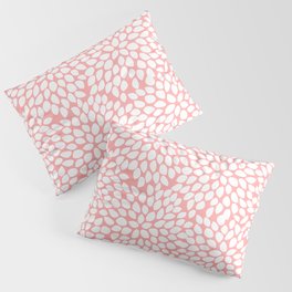 White Floral Pattern on Coral - Mix & Match with Simplicity of Life Pillow Sham