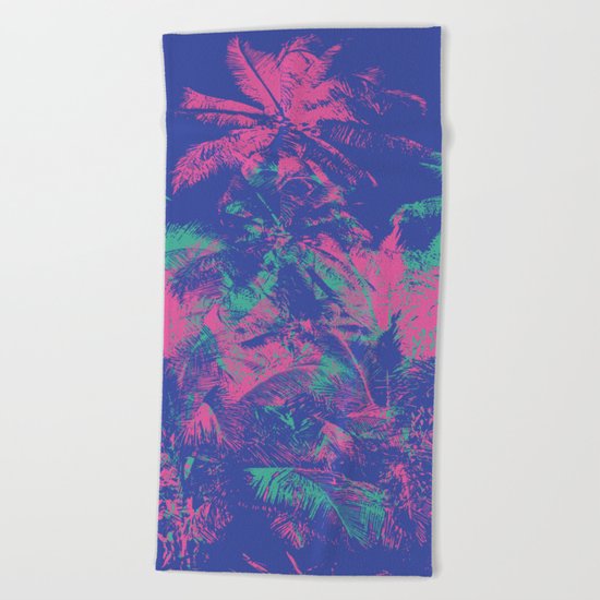 Colored Palms Beach Towel