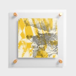 Vancouver City Map - Canada - Artistic Floating Acrylic Print