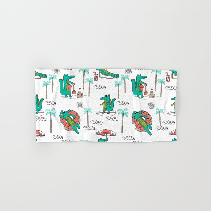 Alligator Vacation Tropical Gator Life Palm Beach Socal Florida Alligator Vacation Tropical Gator Life Palm Beach Socal Florida Gators Hand Bath Towel