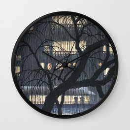 City at Night by Uehara Konen Japanese Woodblock art Wall Clock | Japan, Asian, Night, Tokyo, Japanaesthetic, Aesthetic, Evening, Painting, City, Ukiyo 