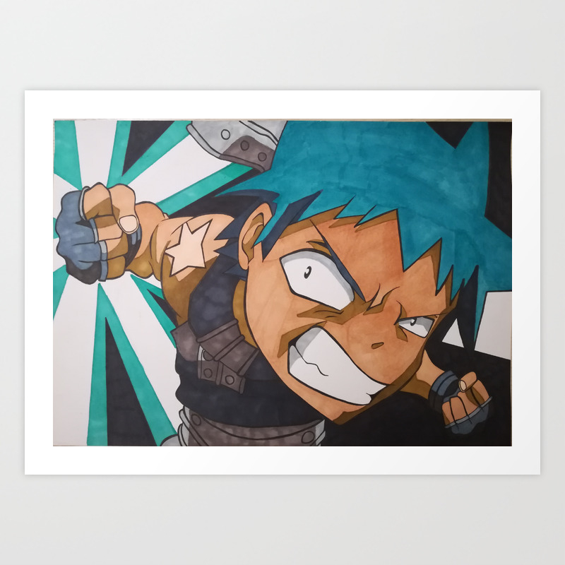 Get Wallpaper Black Star Soul Eater Art Print By Juprinxart Society6 For Free