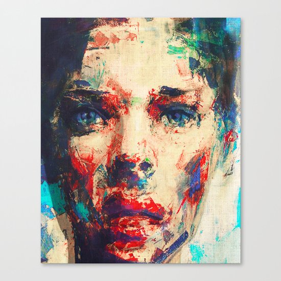 Face in Saturated Color's 3 Canvas Print