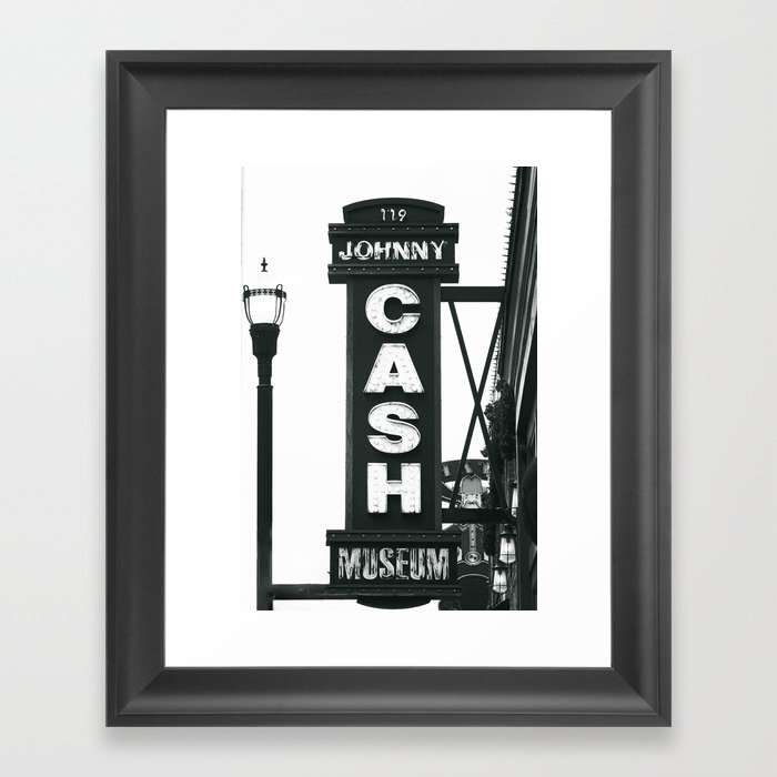 Nashville Cash x Nashville Tennessee Country Music Photography Framed Art Print