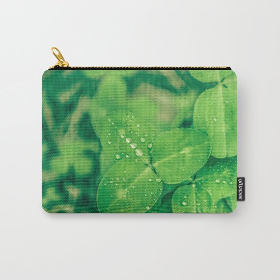 Clover leaf in the rain Carry-All Pouch