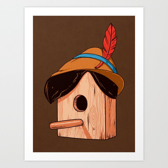 Woodpecker´s house Art Print