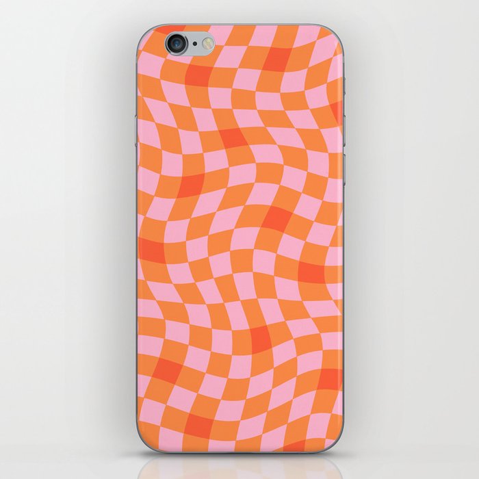 Summer marmalade love gingham checker pattern iPhone Skin