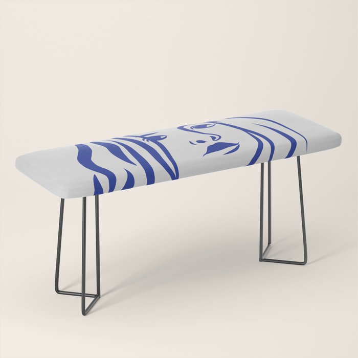 Baby girl line art portrait Bench by Little Chewy Design Studio Society6