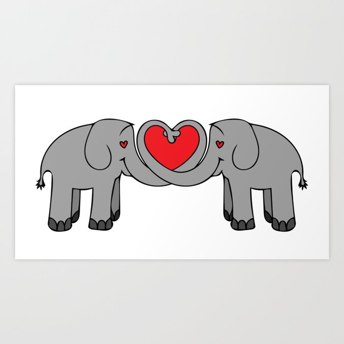 Elephant Heart Art Print