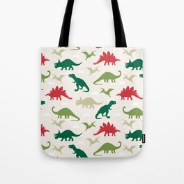 Dinosaur Holiday Tote Bag