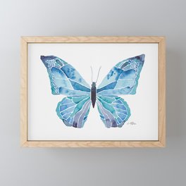 Blue Butterfly Framed Mini Art Print