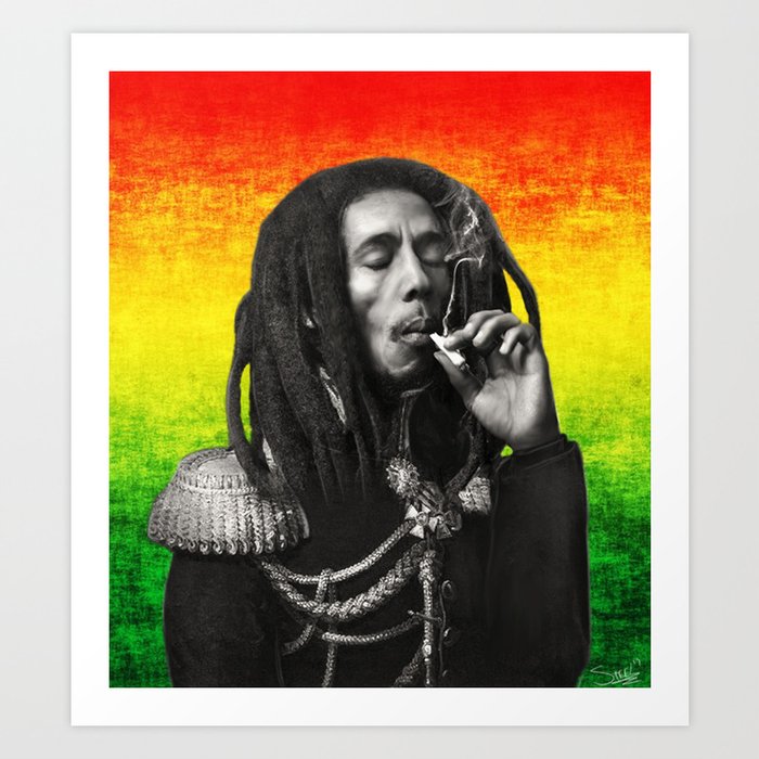 Marley Bob General Portrait Painting Up In Smoke Fan Art Art